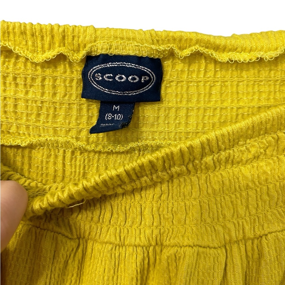 Scoop Women's Yellow Tiered Boho Midi Skirt Size Medium NWOT - Picture 4 of 6